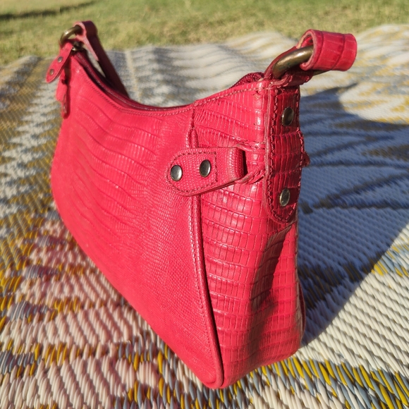 LOFT Red Leather Baguette - Picture 6 of 6